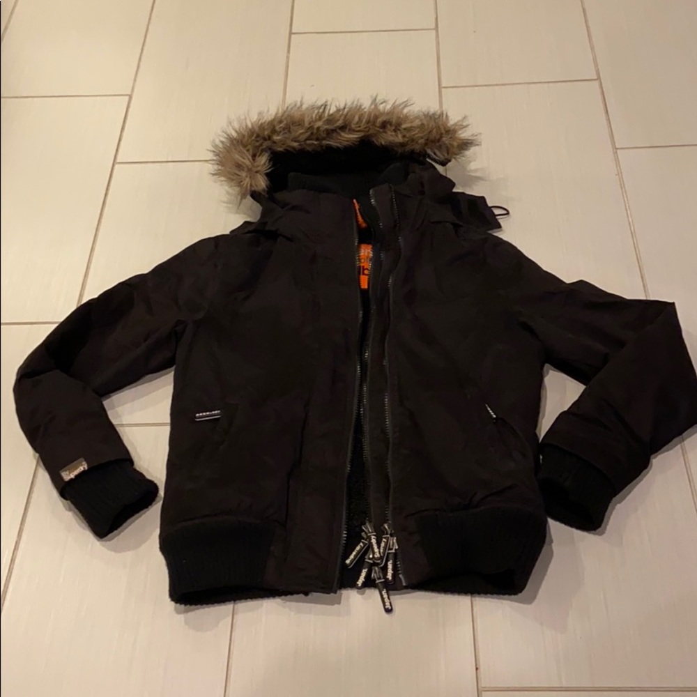 Superdry XL windbomber jacket black